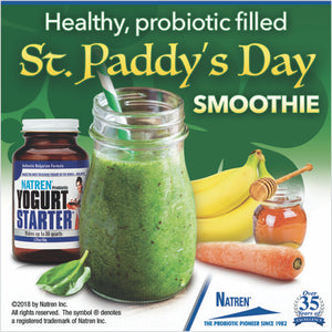 4 Simple Ingredients for a Healthy, Probiotic Filled St. Paddy’s Day Smoothie