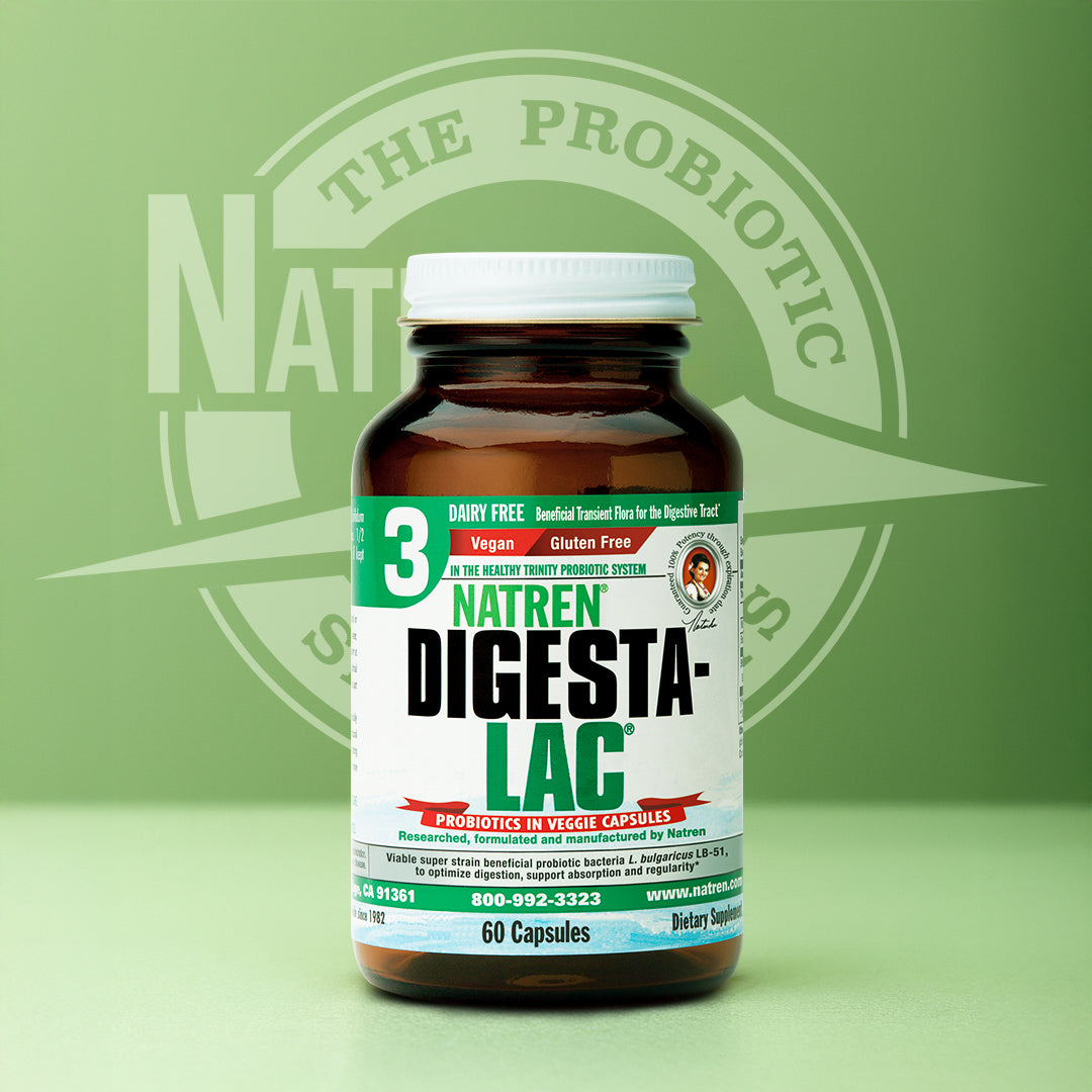 Natren Digesta-Lac, Probiotic Capsules for Digestion Support, Vegan