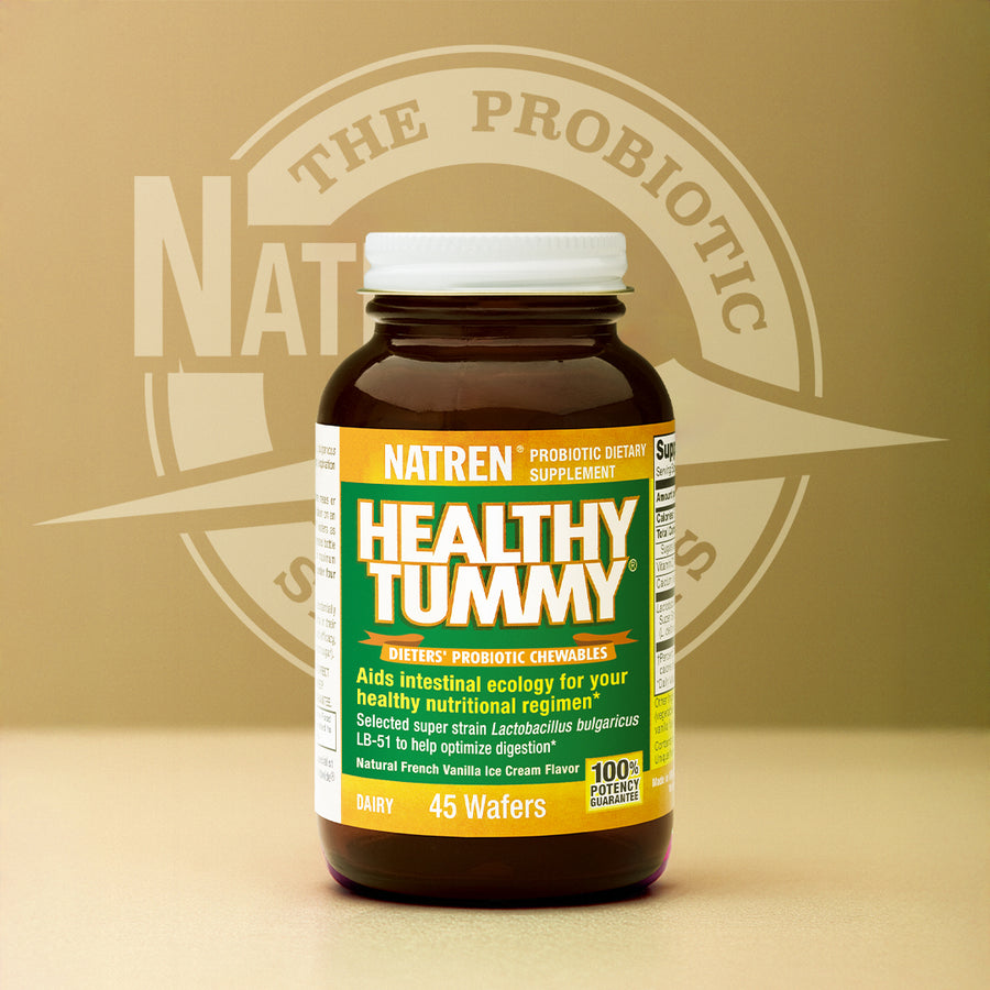 Natren Healthy Tummy, Chewable Probiotic Wafers Support Digestion