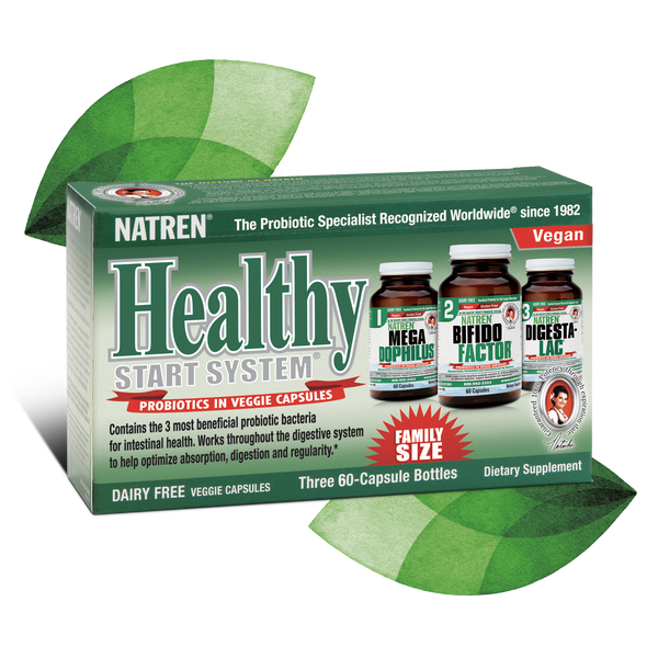Natren Healthy Start System, Probiotic Capsules, 3 Step System, Vegan