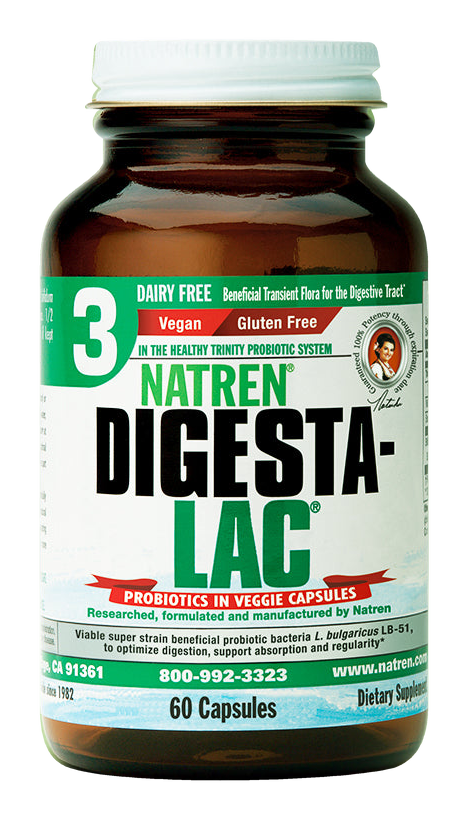 Digesta-Lac - Capsules, 60; product bottle on a transparent background