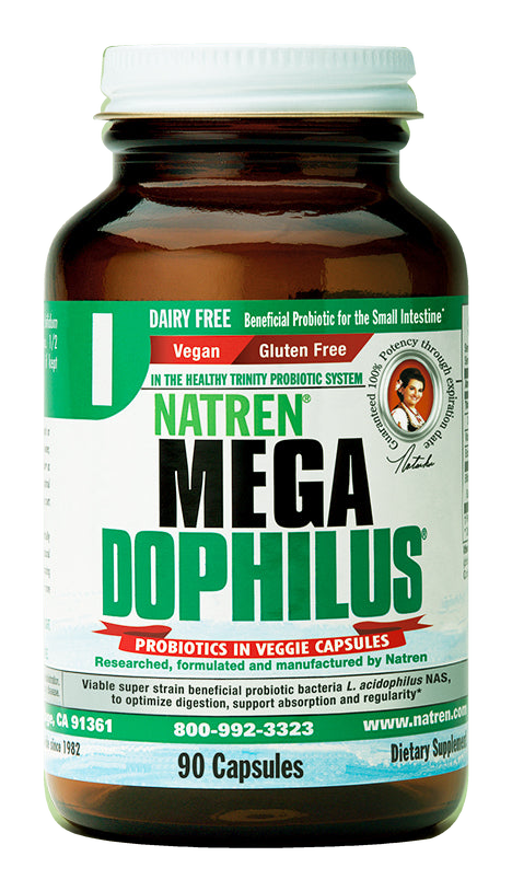 Megadophilus - Capsules, 90; product bottle on a transparent background