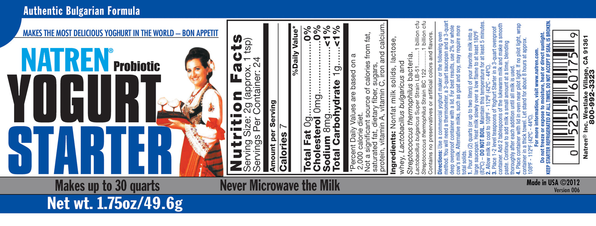 Yogurt Starter - Powder