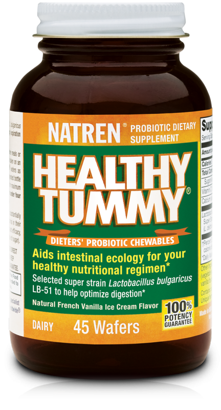 Healthy Tummy - French Vanilla Flavored Chewable Wafers — 45 wafers in current packaging
